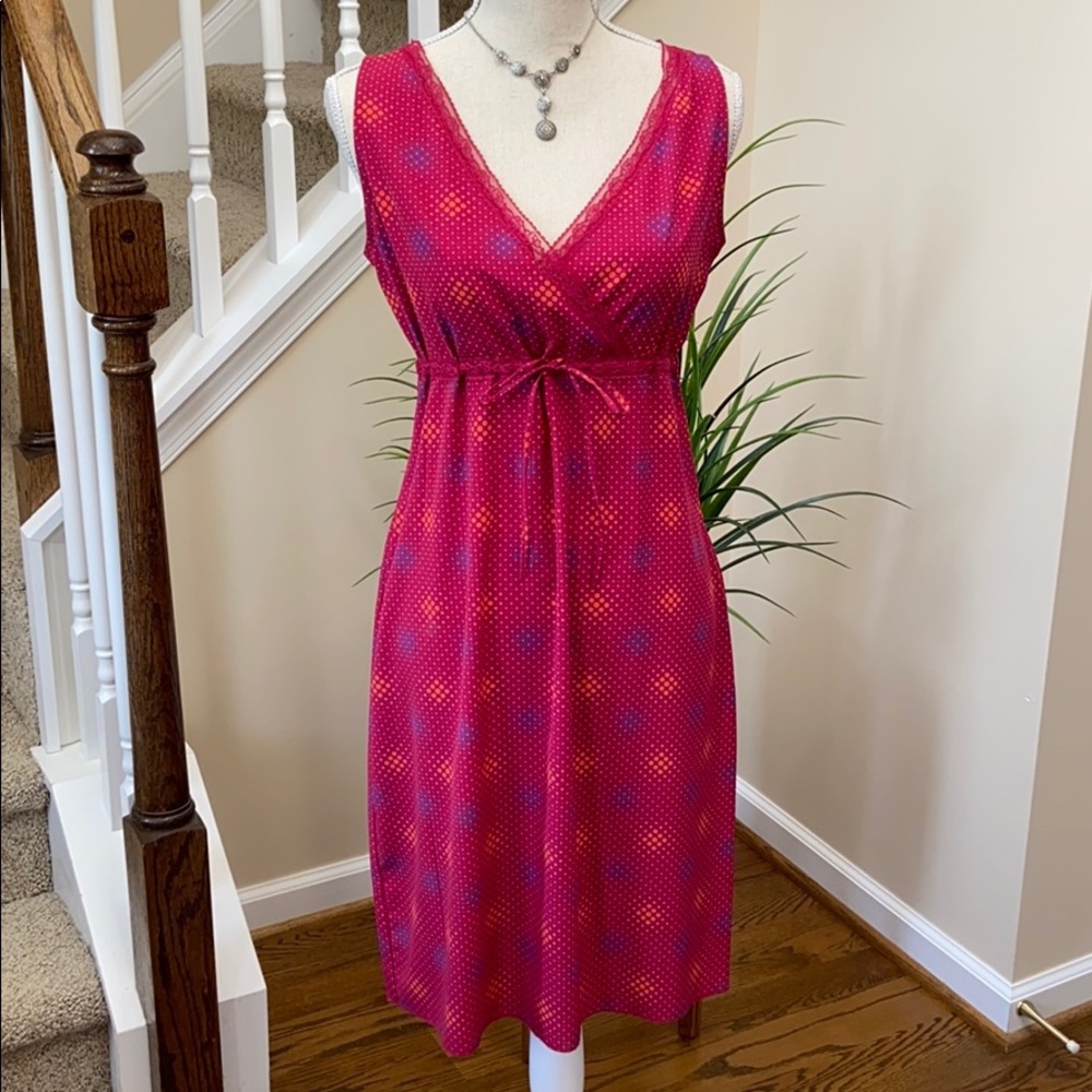 Old Navy Pink and Orange Midi Dress